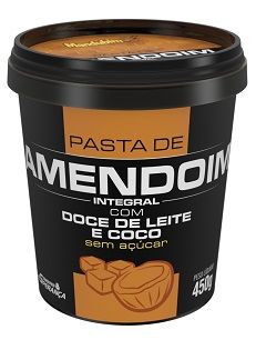 PASTA DE AMENDOIN C/ DOCE DE LEITE E COCO 450G