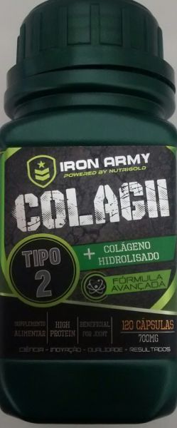 COLAGII TIPO 2 IRON ARMY (+ COLÁGENO HIDROLISADO 700 MG) 120 CÁPSULAS