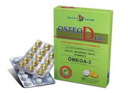 Osteo D Fin 45 Comp de 1200mg Mais 45 Cápsulas de 500mg Terra Verde