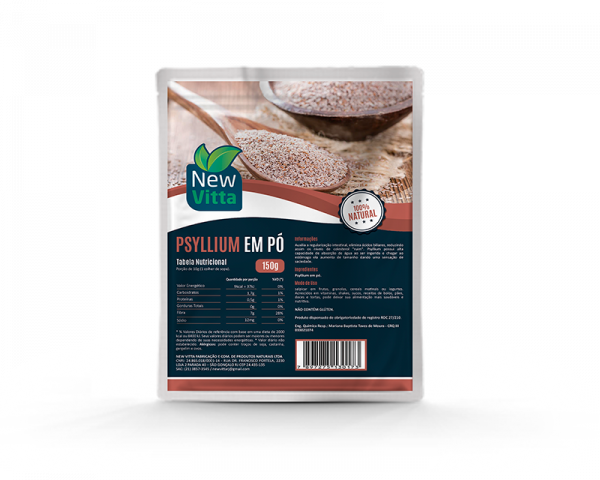 PSYLLIUM EM PÓ 150g NEW VITTA