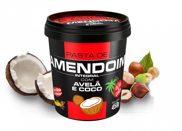 PASTA DE AMENDOIN C/AVELÃ E COCO 450G