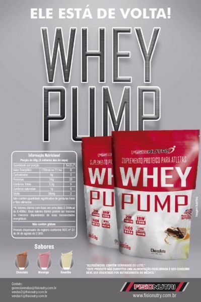 WHEY PUMP 1,800 KG FISIONUTRI SABORES