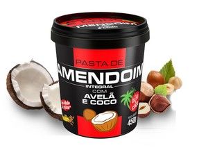 PASTA DE AMENDOIM C/AVELÃ E COCO  450G